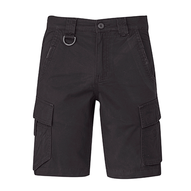 Men's Curved Cargo Shorts ZS360 Work Wear Syzmik Charcoal 72R 